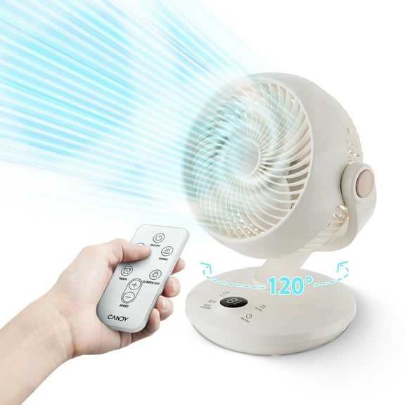 Fan for Bedroom,Oscillating Table Fan & Remote Control,8-Speed & Normal Sleep Baby 3 Mode,120° 90° Desk Fan, 9H Timer,10 inch,Led Panel, Touch Adjustment,Portable for Bedroom, Office,Kitchen