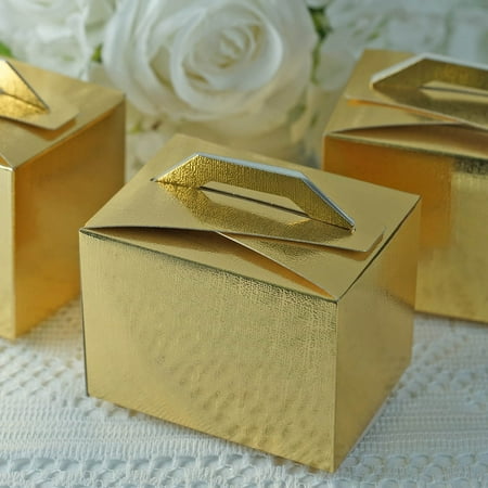 Efavormart 100pcs Tote Favor Boxes Party Goodie Boxes Treat Box For Wedding Reception/Bridal Shower/ Banquet Event