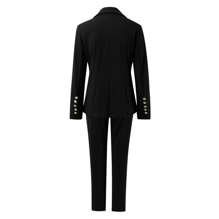 Black and gold plus size pant suits best sale