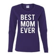 thumbnail image 2 of Wild Bobby, Best Mom Ever Mothers Day Gift, Mother's Day, Women Graphic Long Sleeve T-Shirt, Purple, Small, 2 of 3