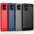 thumbnail image 3 of PANDACO Black Brushed Metal Case for Samsung Galaxy A71 4G, 3 of 3