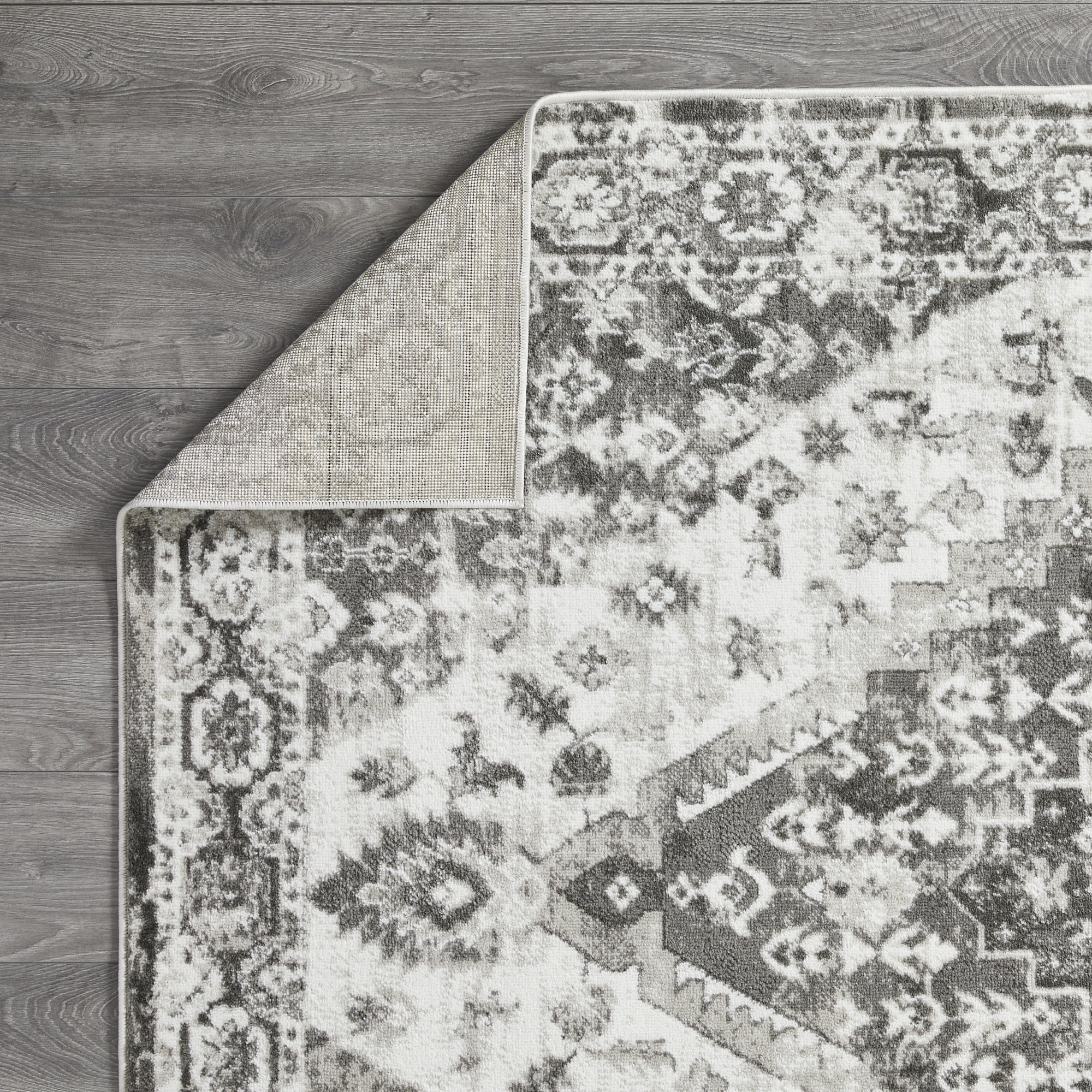 Loomaknoti Rhane Adleigh 4' x 6' Gray Oriental Indoor Area Rug