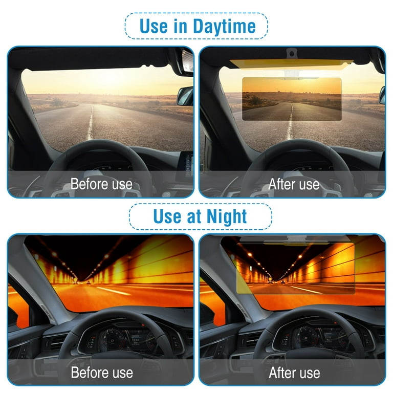 2-in-1 Car Sun Visor, Day & Night Anti-glare Sun Visor, Car Anti