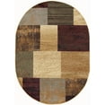 thumbnail image 3 of Contemporary Area Rug (6'7'' x 9'6'' Oval) Geometric Multi-Color Living Room Easy to Clean, 3 of 5