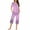 Pink, variant on Wancir Women Pajama Sets Two-Piece Nightwear Short Sleeve Sleepwear 1/4 Button Down Pj Lounge Sets with Long Pants