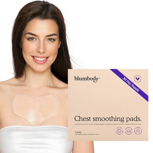 Almohadillas antiarrugas para el pecho BLUMBODY, silicona antiarrugas, 1 mes