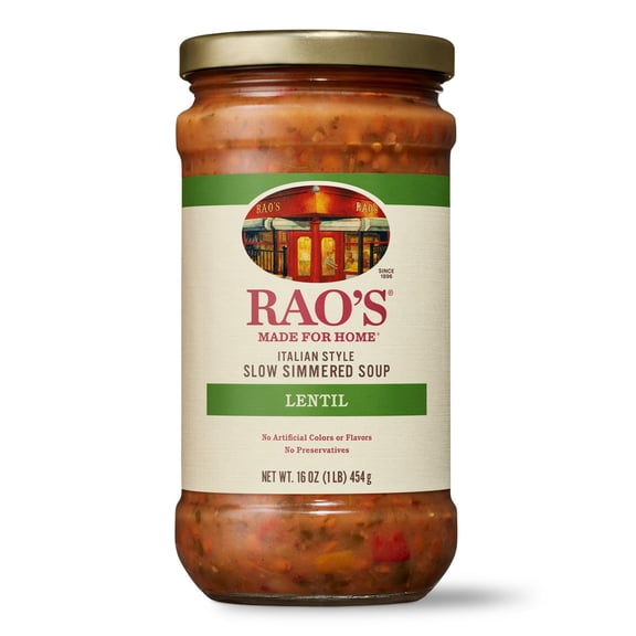 Rao's Homemade Italian Style Slow Simmered Lentil Soup, 16 oz (Pack of 2)