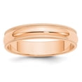 thumbnail image 1 of Solid 10k Rose Gold 5mm Milgrain Plain Classic Dome Wedding Band Ring Size 8.5, 1 of 2