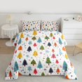 thumbnail image 2 of Feelyou Kids Christmas Full Size Comforter Sets, Cartoon Xmas Tree Bedding Comforter Set, Cartoon Snowflake Print Reversible Bedding Sets, Ultra Soft Home Decor, 3pcs, 2 of 8