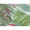 thumbnail image 4 of Ambesonne Flamingo Quilted Bedspread Set 3 Pcs, Exotic Hawaiian Leaf, Queen Size, Green Pink White, 4 of 5
