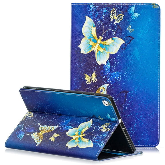 Galaxy Tab A 10.1 2019 Case SM-T510 T515, Allytech Premium PU Leather Slim Fit Folio Stand Soft TPU Back Cover for Samsung Galaxy Tab A 10.1 Inch 2019 Released, Butterfly