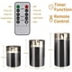 thumbnail image 3 of Velas Led con Control Remoto,Velas Electrónicas sin Llama,3 Piezas de Brillo Ajustable Led Llama Realista para Decoración Del Hogar,Velas de Control Remoto,Alimentado Por Batería, 3 of 4