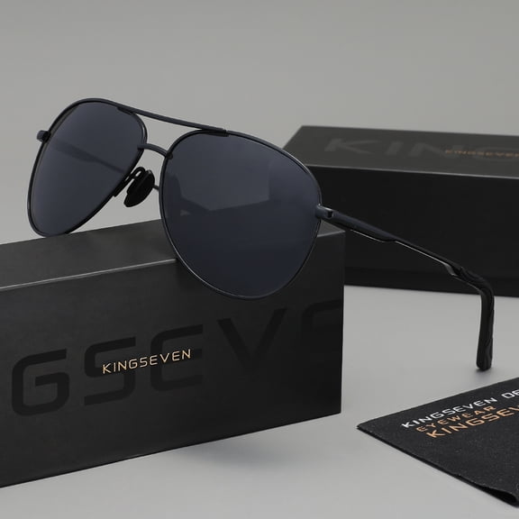 KINGSEVEN Classic Pilot Style Sunglasses Polarized UV400 Alloy Frame For Men Women Driving Eyewear