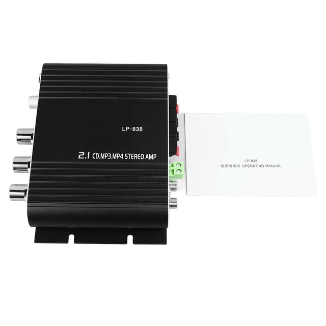 Amplificador de sonido Nikou Receptor estéreo 2.1 canales Aleación de aluminio negro