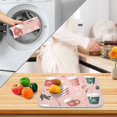 thumbnail image 3 of Yayeee Dish Drying Mat for Kitchen Counter 16" x 18" Microfiber Super Absorbent Coffee Decorative Pad, Pink Christmas Cups, 3 of 9