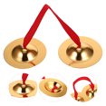 thumbnail image 4 of Metal Hand Cymbal for Kids with Assorted Colors Simple Design Stages Hand Percussion Instrument 4.5 Inches, 4 of 8