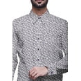 thumbnail image 4 of BESTMAN Chemise Formelle à Manches Longues pour Hommes Imprimée Boutonnée en Coton Chemises pour Hommes, 4 of 5