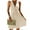 Apricot, variant on Women Summer V Neck Front Knotted Sleeveless Tank Dress Solid Casual A Line Dresses