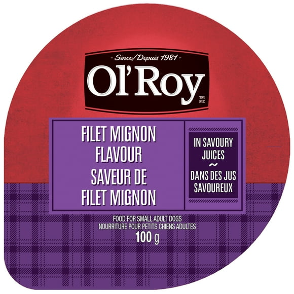 Ol' Roy Filet Mignon Loaf in Savoury Juices Wet Dog Food for Small Adult Dogs, 100 G Cup