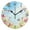 Black, variant on Flowers Butterfly Sunshine Spring Round Wall Clock Silent Analog Battery Operated Gold Pointer Home Decor 9.84" Diameter