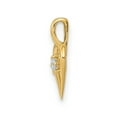 thumbnail image 2 of Real 14kt Yellow Gold AA .02ct. Diamond Heart Pendant; for Adults and Teens; for Women and Men, 2 of 4