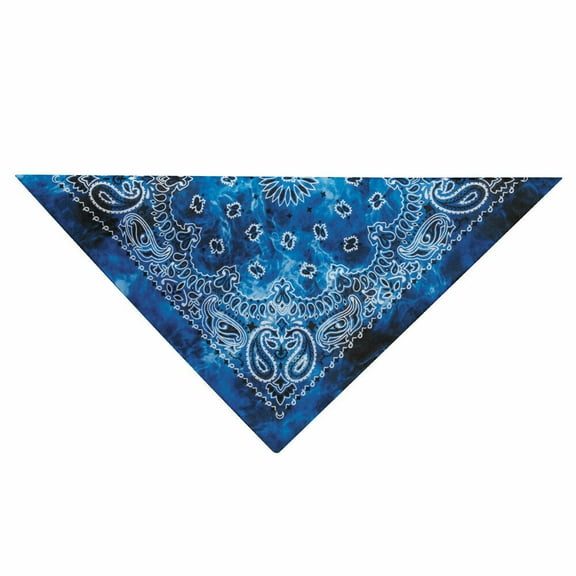 Classic Tie Dye Soft Dog Bandana Great Everyday Stylish Choose Color 22" x 22" (Blue)