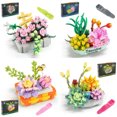 thumbnail image 2 of Trilenars Flower Building Blocks Creative DIY Bouquet Plant Building Bricks Toys For Boys Girls Birthday Christmas Gifts, 2 of 3