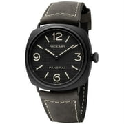 Panerai Men's Radiomir 45mm Black Leather Band Ceramic Case Sapphire Crystal Mechanical Watch PAM00643