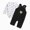 Black, variant on YIWULA Baby Boys Spring And Fall Casual Loose Fit Overalls Set With Bear Design Long Sleeve Overalls Featuring Bear Head Pattern(0-3 Months,Blue)