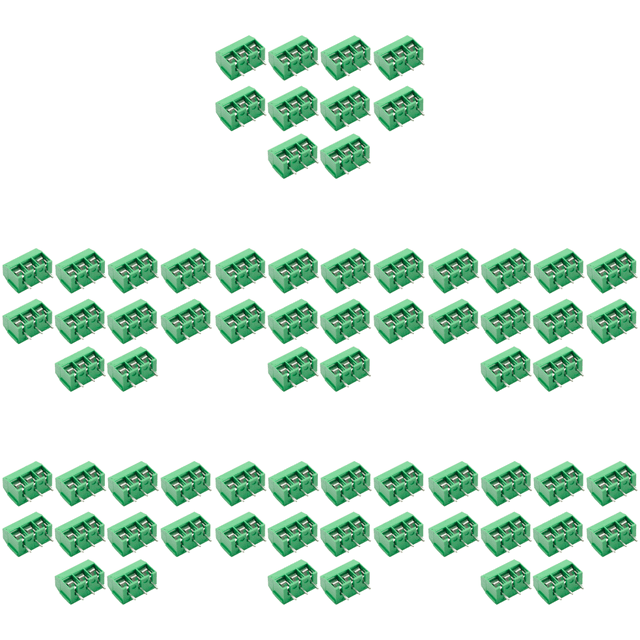 10 Uds KF301 PCB Montaje Tornillo Bloque Terminales Conector Paso 5 0mm (3P) Verde