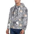 thumbnail image 3 of Salouo Cute Dog And Flowers Pattern Men's Fall Hoodie Sweatshirt,Sport Hoodie with Pockets for Men Pullover Casual Hooded Sweatshirt-Medium, 3 of 7