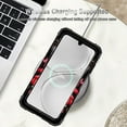 thumbnail image 7 of Casetego for Samsung Galaxy A17 5G Case,Glow in The Dark Three Layer Heavy Duty Shockproof Protection Hard Plastic Bumper+Soft Silicone Protective Case,Black Red Butterfly, 7 of 7