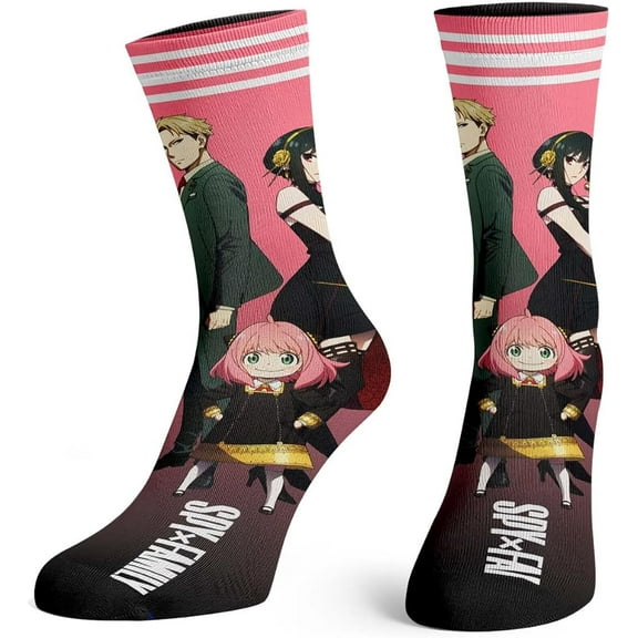 Spy x Family Crew Socks For Men Women Manga Anime Anya Loid Yor Sublimated Socks 1 Pair