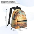 thumbnail image 2 of Fuzoiu Tropical Sunset Beach Scene Print School Backpack for Teens,Large Bookbag,Lightweight Laptop Bag for Travel, Work, School & Outdoor Adventures, 2 of 6
