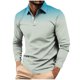 thumbnail image 2 of Ceisia Men's Gradient Polka Dot Collared Long-Sleeve Polo Shirt | Slim Spring Casual Top Gift, 2 of 6