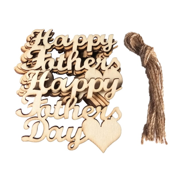 Manualidades para el día del padre Adornos de madera Etiquetas de madera para el día del padre Regalo del día del padre Regalo para papá de hija hijo
