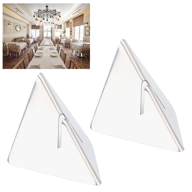 Soporte Para Números De Mesa, Soporte Para Tarjetas De Menú De Restaurante, Acero Inoxidable Fácil De Limpiar Para Barra Para Banquetes