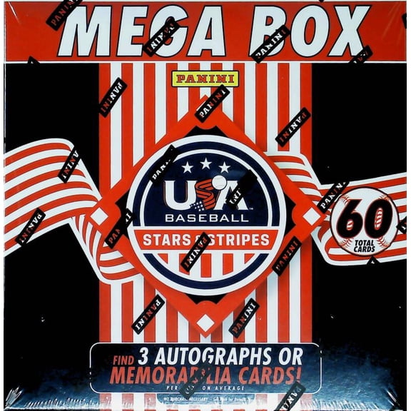 2025 Panini USA Baseball Stars and Stripes Factory Sealed Mega Box 3 Auto or Mem!