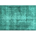 thumbnail image 1 of Ahgly Company Machine Washable Indoor Rectangle Persian Turquoise Blue Traditional Area Rugs, 2' x 4', 1 of 4