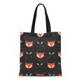 thumbnail image 1 of JSDART Sac Fourre-Tout en Toile Motif Renard Orange Renards et Flèches Visage Rouge Sac d'Épicerie Réutilisable Durable, 1 of 1