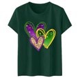 thumbnail image 4 of PMUYBHF Mode pour Femmes Hauts Décontractés Manches Courtes Col Rond T-Shirt Imprimé Ample 3549 m, 4 of 5