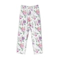 thumbnail image 6 of Uemuo Rose Flower B Pattern Men's Wide Leg Palazzo Lounge Pants with Pockets Light Weight Loose Comfy Casual Pajama Pants-X-Large, 6 of 9