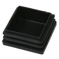 40mm x 40mm Plastic Square Tube Inserts End Blanking Caps Black 10 Pcs