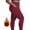 thumbnail image 4 of Plus Size Fleece Lined Leggings with Pockets for Women, Thermal High Waisted Workout Yoga Pants Tummy Control Ladies Comfy Plus Size Trendy Outfits Lightweight Cute Fashion Dressy Clothes, 4 of 8