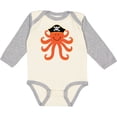 thumbnail image 3 of Inktastic Pirate Octopus Kids Funny Boys or Girls Long Sleeve Baby Bodysuit, 3 of 5