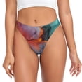thumbnail image 1 of Fotbe Colorful Abstract Waves Tanga Sin Costuras para Mujer con Estampado – Panties Invisibles, Transpirables y Cómodos para Uso Diario-Large, 1 of 6