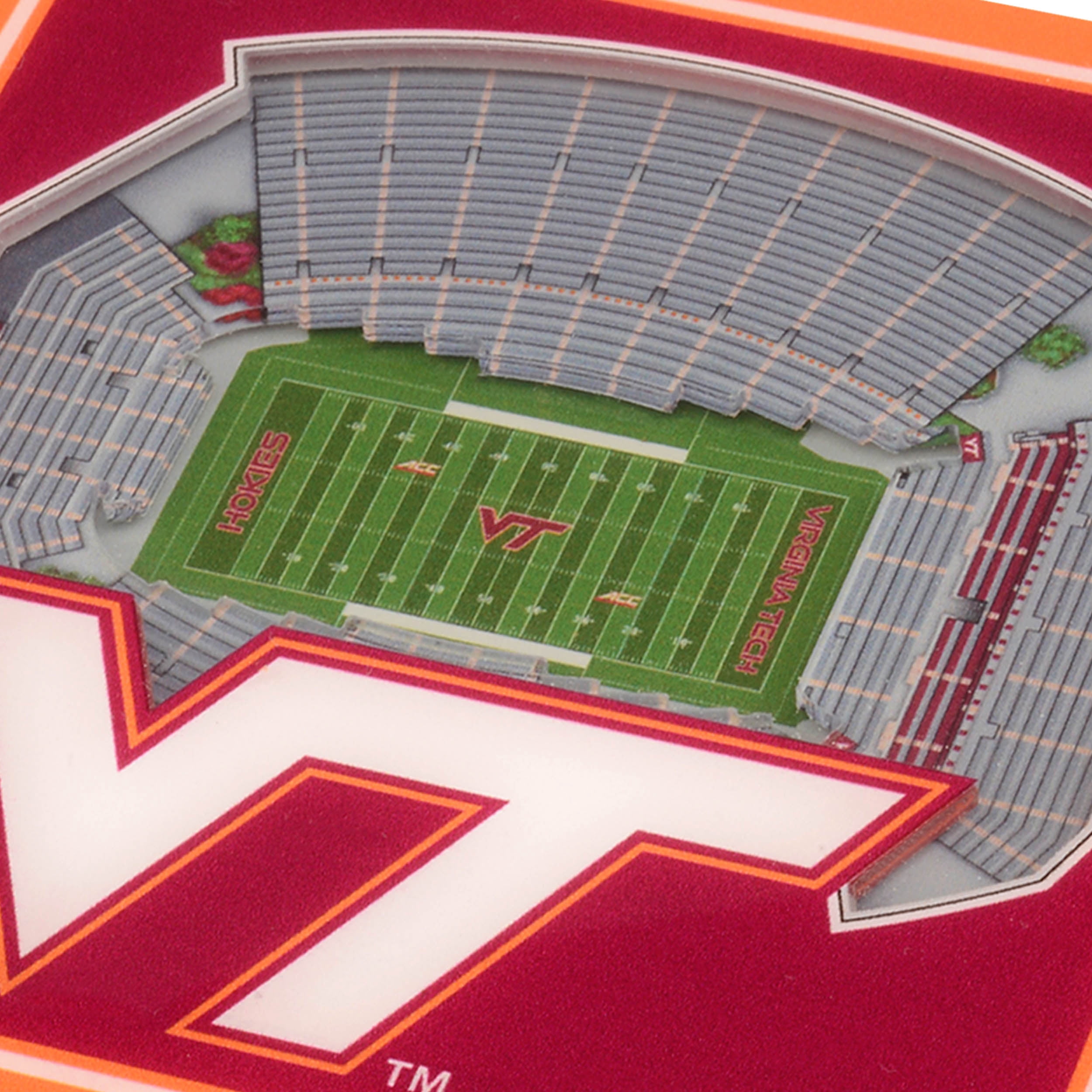 YouTheFan NCAA Virginia Tech Hokies Stadiumview Cribbage