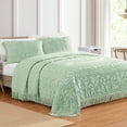 thumbnail image 2 of Collections Etc Luxurious Medallion Chenille Fringe Border Bedspread, 2 of 3