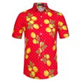 thumbnail image 5 of Lars Amadeus Men's Summer Short Sleeves Button Down Hawaiian Tropical Fruit Printed Shirts, 5 of 6