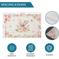 thumbnail image 5 of Easter Placemats Set of 4 Bunny Rabbit Ears Place Mats for Dining Room Dinner Table Spring Flower Floral Washable Table Mats Kitchen Decorations, 5 of 6
